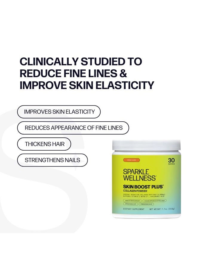 Sparkle Collagen مسحوق بروتين كولاجين بيبتيدات فيريسول بلس فيتامين سي مشروب برتقال بلس، 7.7 أونصة - Image 5