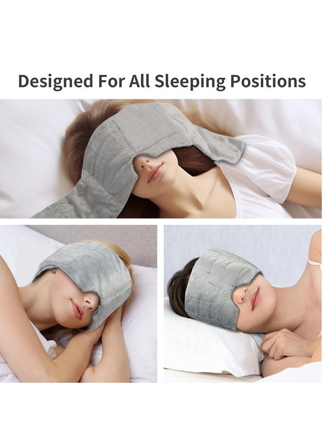 Weighted Eye Mask for Sleeping Washable Blackout Gravity Sleep Masks Soft Gentle Pressure Blindfold Night Eye Covers for Side Sleeper Meditation Women Men Travel Essentials - Image 4