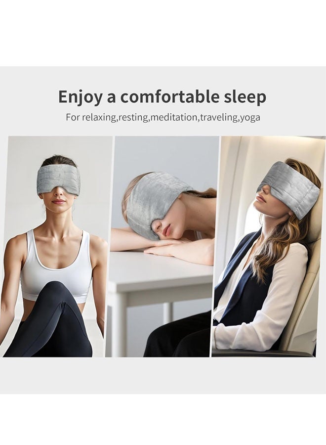 Weighted Eye Mask for Sleeping Washable Blackout Gravity Sleep Masks Soft Gentle Pressure Blindfold Night Eye Covers for Side Sleeper Meditation Women Men Travel Essentials - Image 3