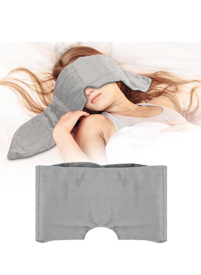 Weighted Eye Mask for Sleeping Washable Blackout Gravity Sleep Masks Soft Gentle Pressure Blindfold Night Eye Covers for Side Sleeper Meditation Women Men Travel Essentials - Image 1