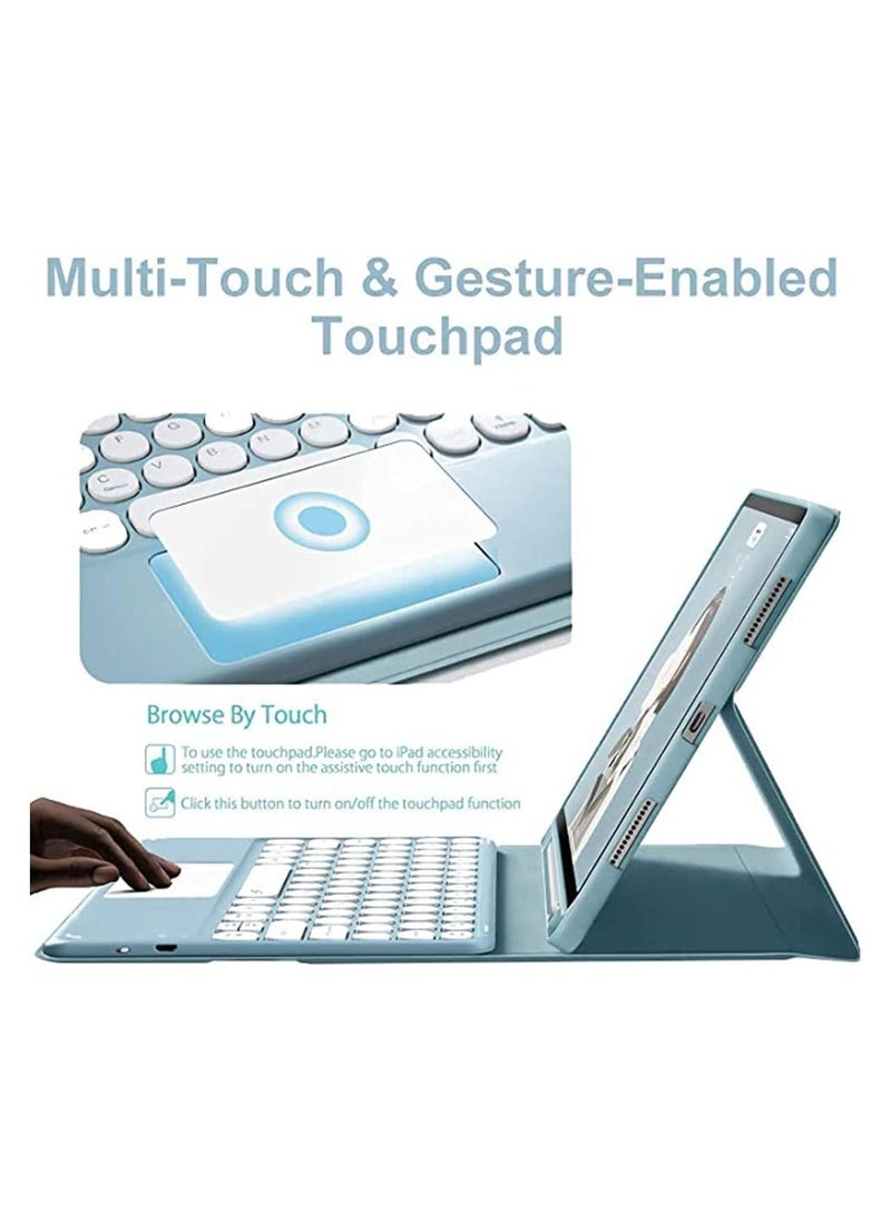 Aookay - [3 in 1] Arabic and English Keyboard Case for iPad 10th Generation 10.9 Inch 2022/ iPad (A16) 11th Generation 11 Inch 2025 Case with Bluetooth Mouse, Lightweight Cover with Detachable Touch Keyboard & Pencil Holder [Not Include Pen](Black) - Image 1