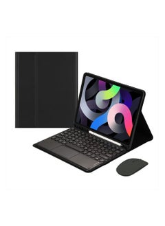 Aookay [3 in 1] Arabic and English Keyboard Case for iPad 10th Generation 10.9 Inch 2022/ iPad (A16) 11th Generation 11 Inch 2025 Case with Bluetooth Mouse, Lightweight Cover with Detachable Touch Keyboard & Pencil Holder [Not Include Pen](Black)  - Image 1