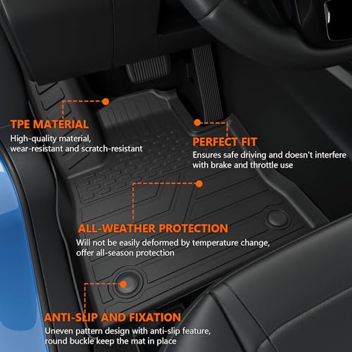powoq 7 Seats Floor Mat Compatible with 2020-2025 Ford Explorer Cargo Mat Trunk Cargo Liner TPE Backrest Floor Liner Replacement for 2020-2025 Ford Explorer Accessories - Image 5