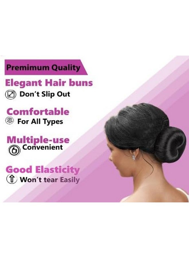 PALMATE Hair Donut Bun Maker Set, 3 Sizes Pack, Black Hair Styling Accessories for Women - Image 4