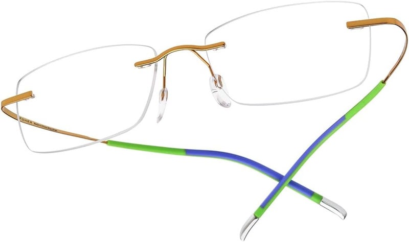 FONEX Titanium Glasses Frame,Rimless Frameless Optical Eyewear Eyeglasses for Men and Women F85634 - Image 1