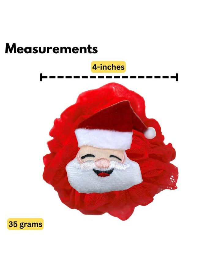 Iconikal Christmas Character Exfoliating Loofahs, 3-Pack, Santa, Reindeer, Snowman  - Image 4