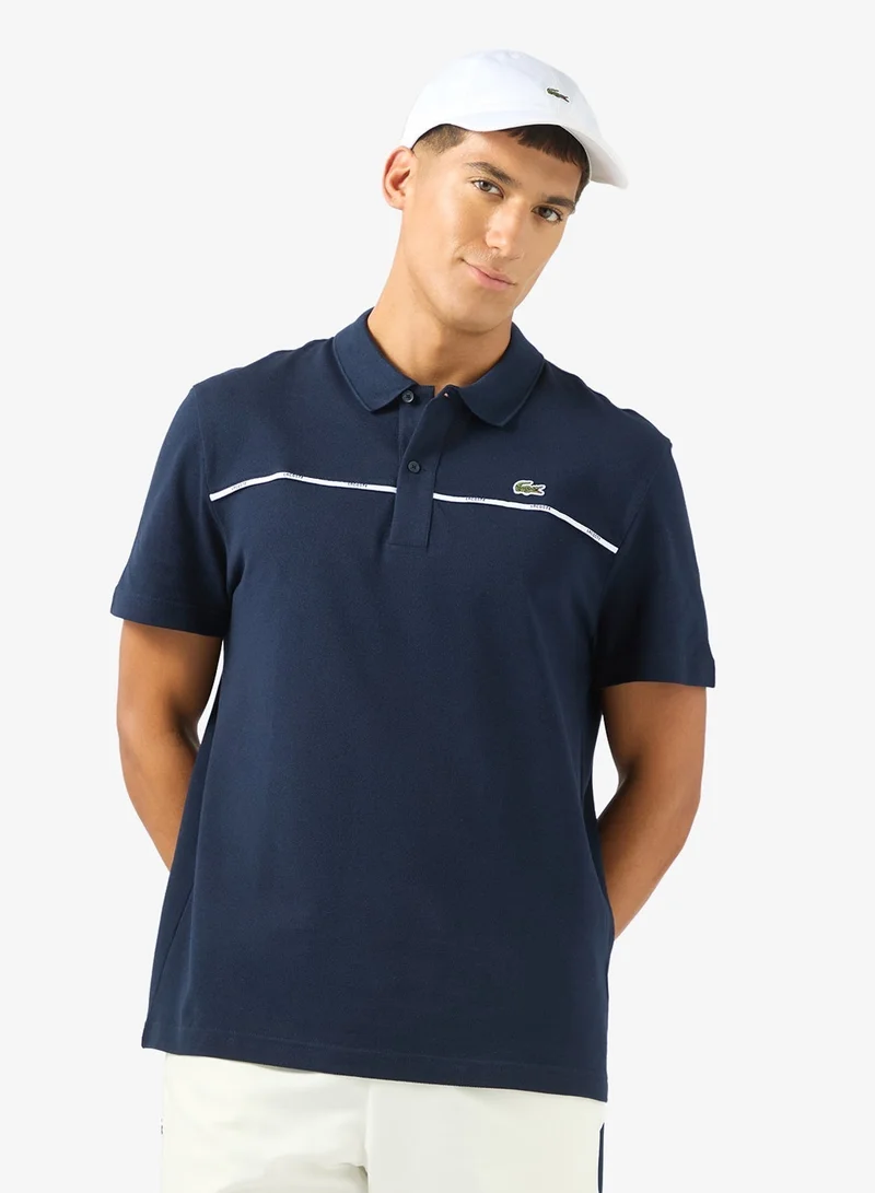 LACOSTE Stretch Pique Trim Pop Polo