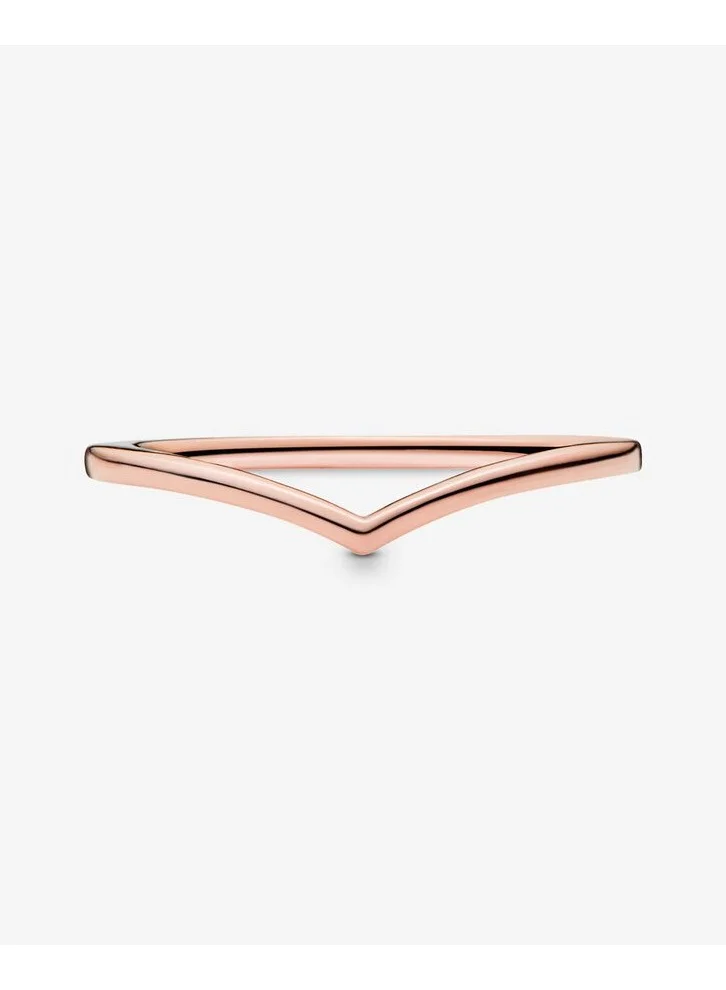 PANDORA Wishbone 14k rose gold-plated ring, Size 50