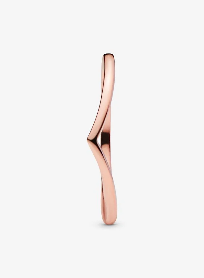 PANDORA Wishbone 14k rose gold-plated ring, Size 50