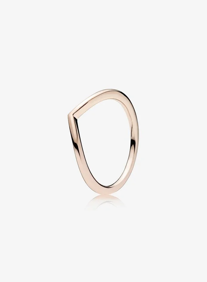 PANDORA Wishbone 14k rose gold-plated ring, Size 50