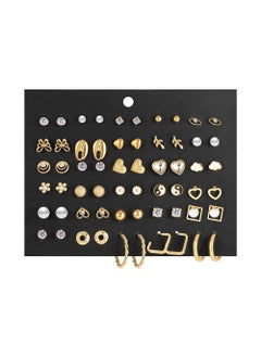 Vintage Geometric Crystal Zirconia Earring Set5608201 (butterfly daisy tai chi pearl stud earrings) 5608201 (butterfly daisy tai chi pearl stud earrings)