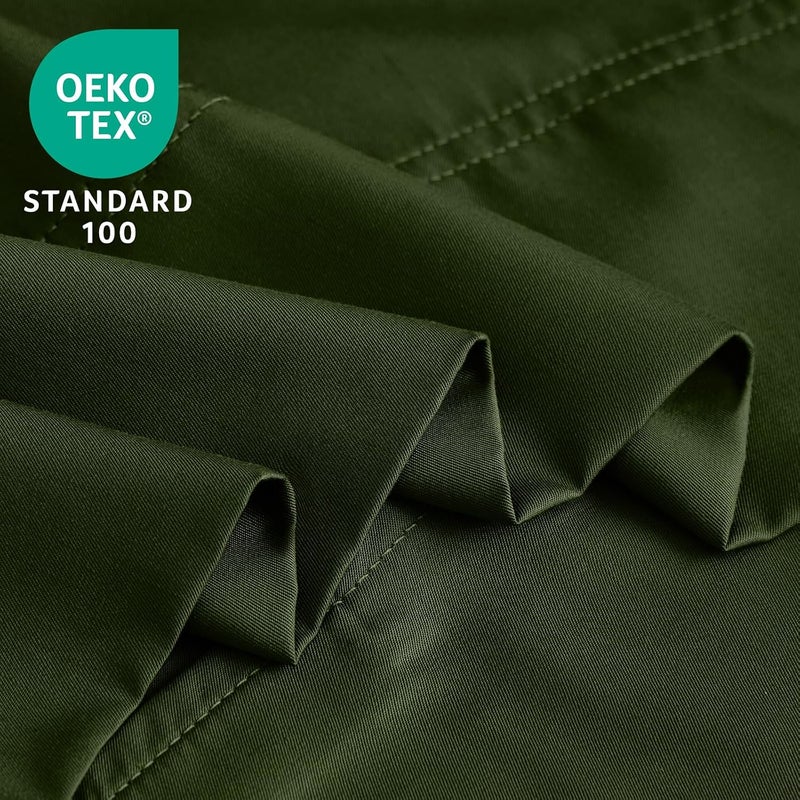 BEDELITE Diverse operating method fit Standard Pillow Cases Set of 2, Rayon Derived from Bamboo, Cooling Pillow Cases for Hot Sleepers & Night Sweats, Breathable Silky Soft Envelope Pillowcases(Olive Green, 20"x26") Trendy economical quality - Image 5