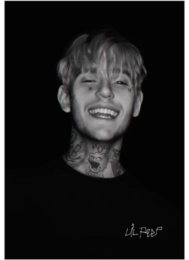 Generic - (Assembly frame) Modern RIP Rapper Music Star Lil Peep Portrait Poster Canvas Paintings Wall Art Picture for Living Room Home Decoration Cuadro - Image 1