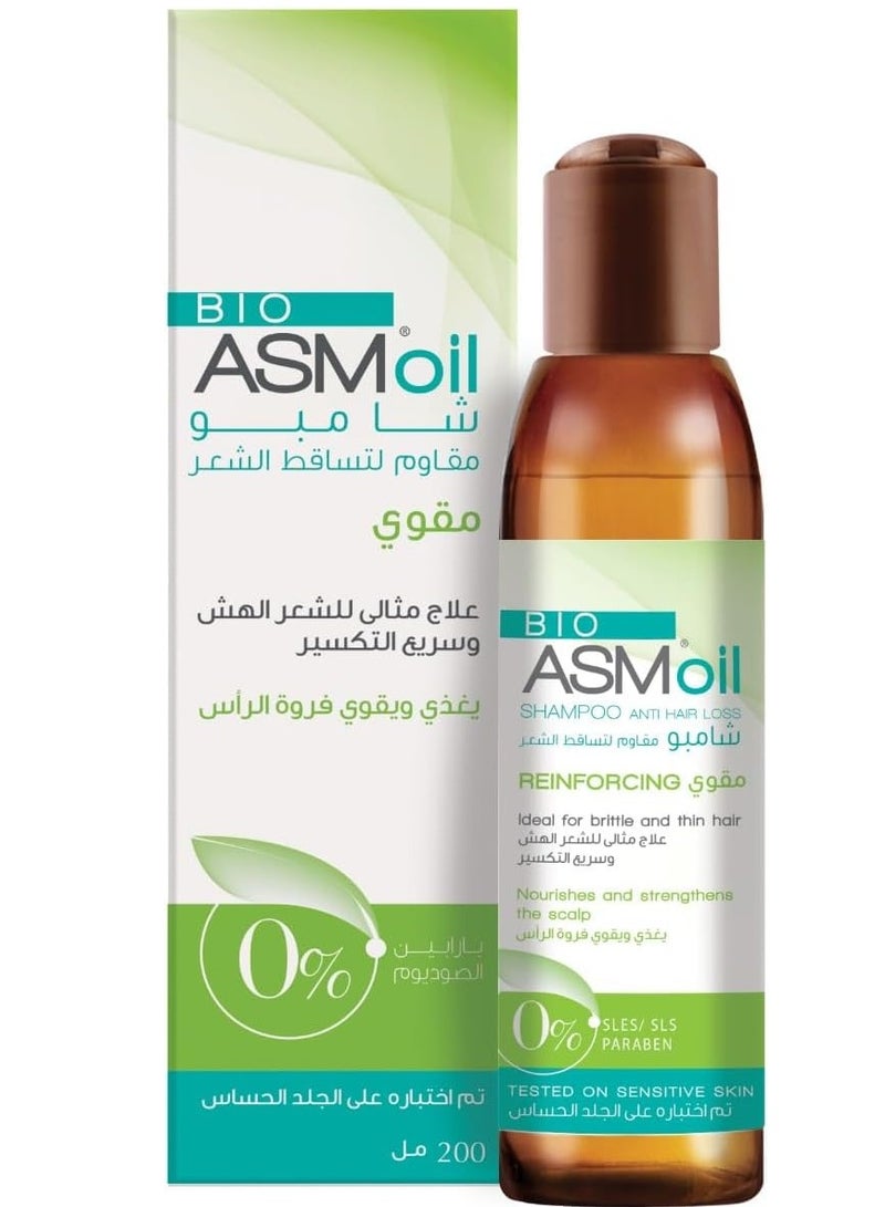 Bio ASM Anti-hair loss oil shampoo, ideal treatment for brittle hair, 200 ml - Image 1