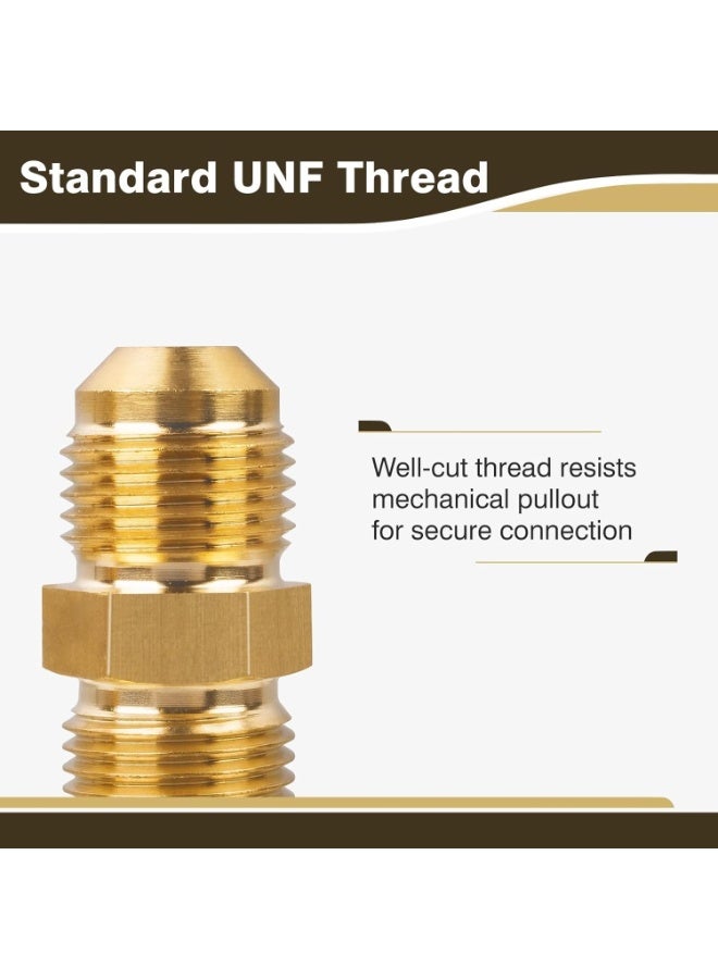وصلة أنبوب نحاسي بقطر 3/8 بوصة × 3/8 بوصة للبروبان والغاز المسال والغاز الطبيعي والوقود والسباكة والاتحاد (عبوة من قطعتين) - Image 5