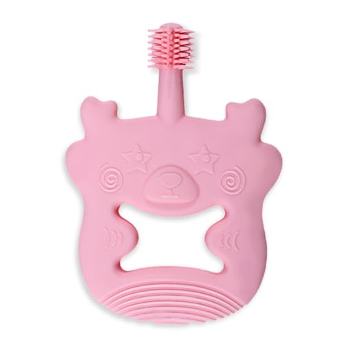 Infantso Soft Silicone Teether for Baby Teething, Bear Teether Toy for 0-12 Months, BPA Free Silicone Soothing Baby Teether | BPA Free, Food Grade Soft & Safe Gum Relief Toy - Image 1
