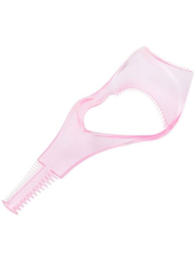 ASTRQLE 3Pcs Plastic Makeup Upper Lower Eye Lash Mascara Guard Applicator With Comb Eyelashes Curlers Applicators (Pink) - Image 2