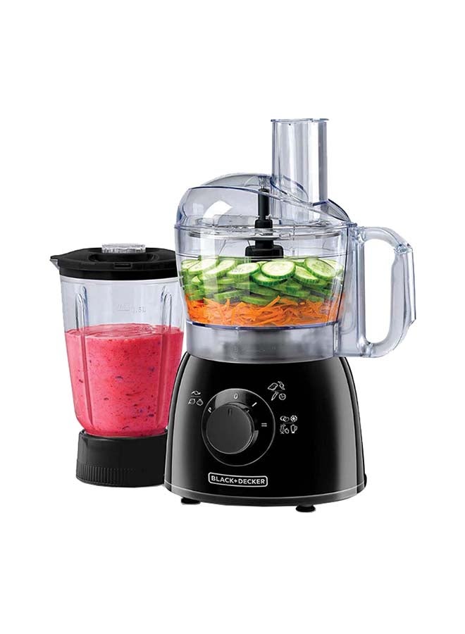 BLACK+DECKER Food Processor 26 Functions 3-in-1 (Blender + Dough Maker + Food Processor) 400 W FX400B-B5 Black - Image 1