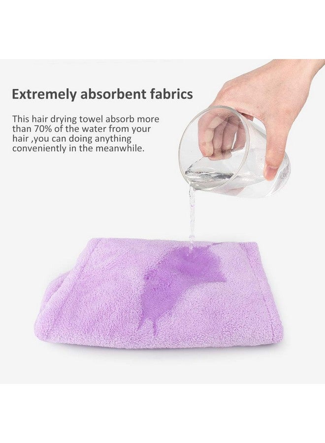 Exotic Mall Exotic Mall Microfiber Hair Towel Wrap for Women Girls, Quick Dry Towel for Hair, Hair Drying Towels with Button, Anti Frizz Super Absorbent Soft Hair Drying Turban for Long Curly Thick Hair - Image 3