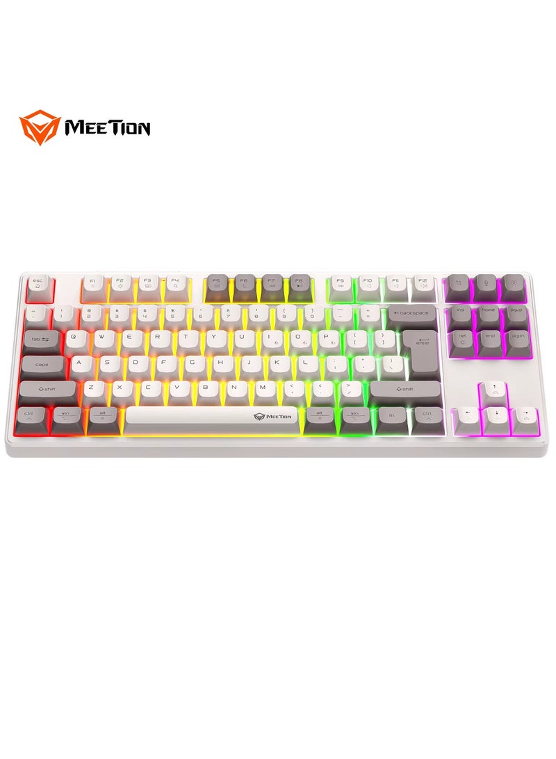 Meetion لوحة مفاتيح الألعاب ميتيون MK14 TKL ثلاثية الوضعية لاسلكية/بلوتوث/سلكية قابلة للتبديل الساخن 87 مفتاح RGB LED ضوء ميكانيكي - Image 2