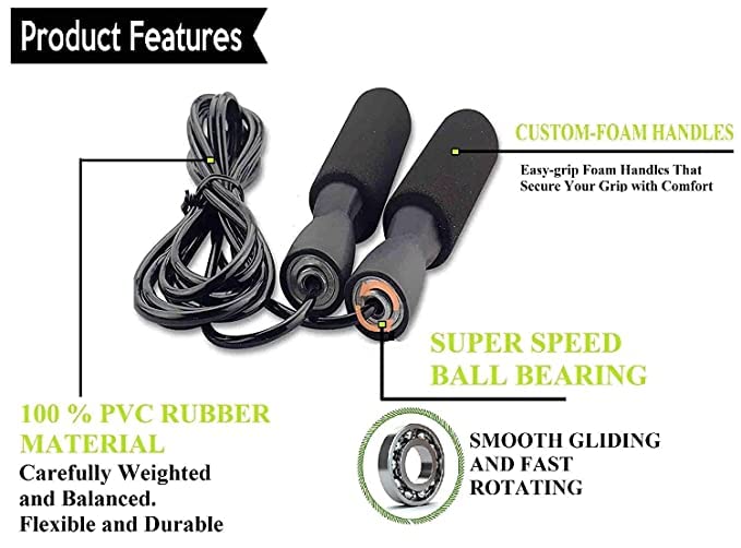 PSE Unisex Jump Skipping Rope for Weight Loss | Home Workout | Fitness | Pack of 1 | Jump Rope For Kids Men Women | - Image 4