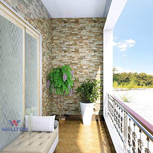 WALLTON Privacy Vinyl Frosted Window Film Glass Sticker Self-Adhesive Film Tint Wallpaper Opaque Sheet for Glass Privacy Cover Window, Door, Office, Home.| Anti-UV. (16x72 Inch, Rectangular) - Image 2