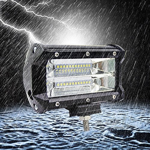 Casago CS5IW2P 5 Inch 24 CREE LED Fog Light Offroad Driving Flood Lamp for Bikes Cars Truck Pickup Jeep SUV ATV UTV (72W, 2 PCS) - Image 3
