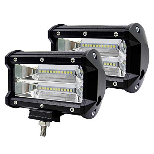 Casago CS5IW2P 5 Inch 24 CREE LED Fog Light Offroad Driving Flood Lamp for Bikes Cars Truck Pickup Jeep SUV ATV UTV (72W, 2 PCS) - Image 1