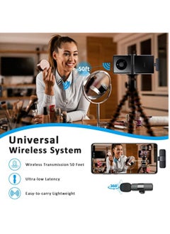 DIGI CORE K8 Wireless Lavalier Microphone For Type-C Phone Plug-Play Wireless Mic USB-C Android Phone For Video Recording Interview Vlog Auto Sync And Noise Reduction Mic  - Image 4