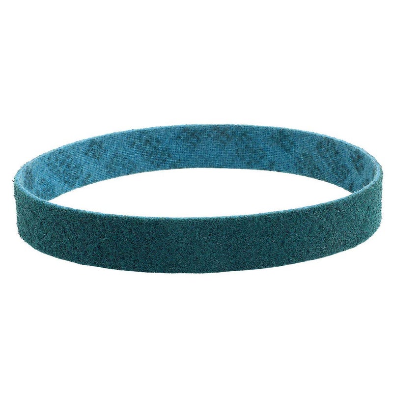 38533 Pipe-MAX Fine (Blue) Abrasive Surface Conditioning Fleece Belts for Pipe, Curved Surfaces and Handrails (Pack of 4)
