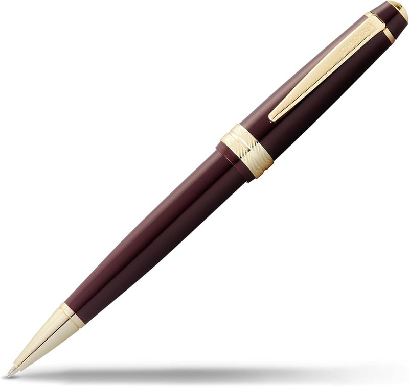 Cross Bailey Light Polished Burgundy Resin and Gold Tone Ballpoint Pen - Image 1