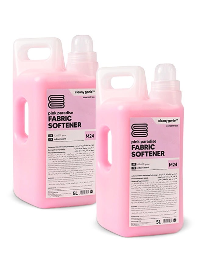 cleany genie Long Lasting Fabric Softener Concentrate Liquid Pink Paradise Fragrance 2x5L - Image 2