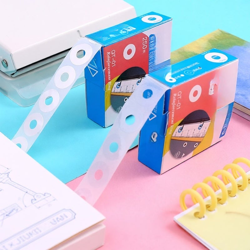 Paper Hole Reinforcements: 250 Transparent PVC Waterproof Self-Adhesive Stickers - 6mm Inner 15mm Outer Diameter Hole Protection for Loose Leaf Paper, File Repair, DIY Albums & Document Marking - Image 5