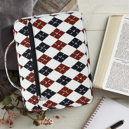 JIANYA Bible Cover Case for Women and Men, Large Bible Case Book Carrying Bag, Bible Bag with Zippered Pocket Handles, Christian Gifts - Image 3