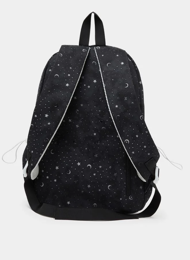 ستايلي Teen Girls Star And Moon Print Backpack