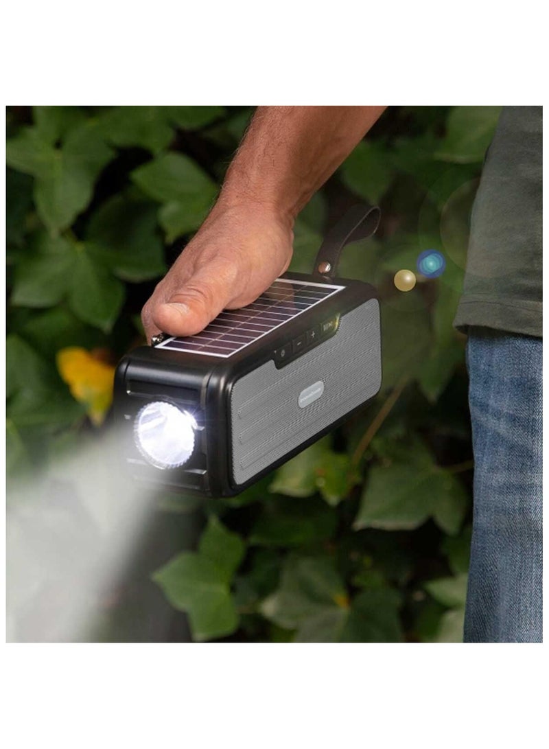 مكبر صوت لاسلكي مزود بميزة الشحن بالطاقة الشمسية ومصباح LED Torch Sunker للاستماع إلى الموسيقى وشحن أجهزتك بشكل مريح ومستدام - Image 5