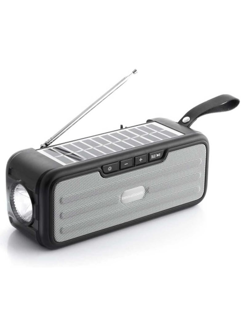 مكبر صوت لاسلكي مزود بميزة الشحن بالطاقة الشمسية ومصباح LED Torch Sunker للاستماع إلى الموسيقى وشحن أجهزتك بشكل مريح ومستدام - Image 3