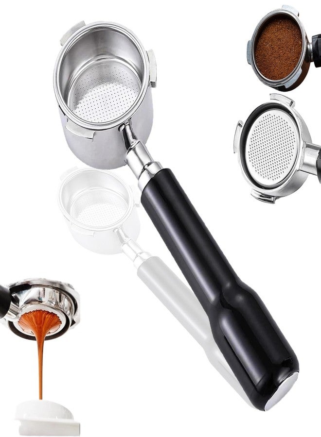 Jerliflyer 51mm Handle without Base, Suitable for Delonghi Dedica EC680, EC685, SMEG and EUPA Coffee Machines, Replacement Handle Three-Prong Design with Stainless Steel Double Espresso Capacity Filter Basket - Image 1