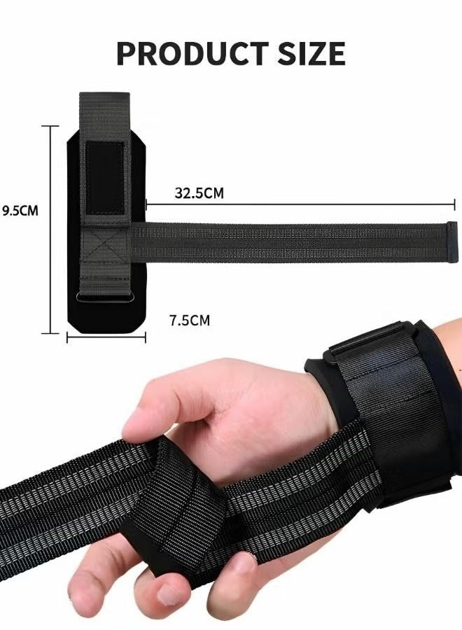 STL 2 PCS Lifting Wrist Straps for Weightlifting Power Weight Lifting Wrist Wraps for Weightlifting, Bodybuilding, Powerlifting, Strength Training, Deadlifts Straps - Image 4