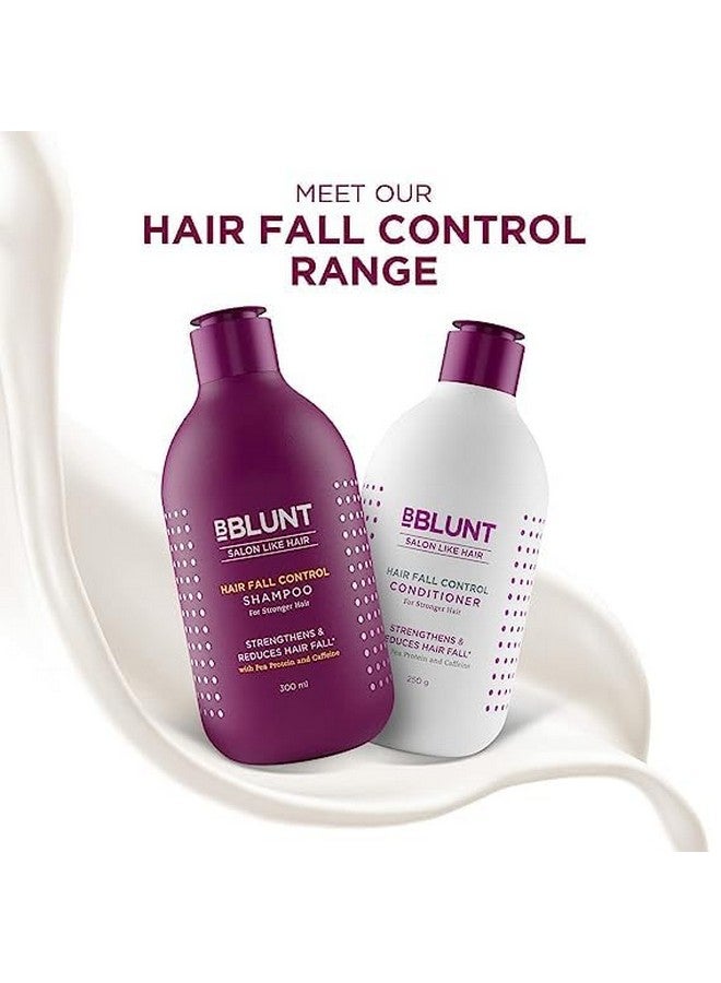 BBLUNT Hair Fall Control Shampoo & Conditioner Combo With Pea Protein & Caffeine For Stronger Hair - (300 Ml + 250Ml) - Image 1