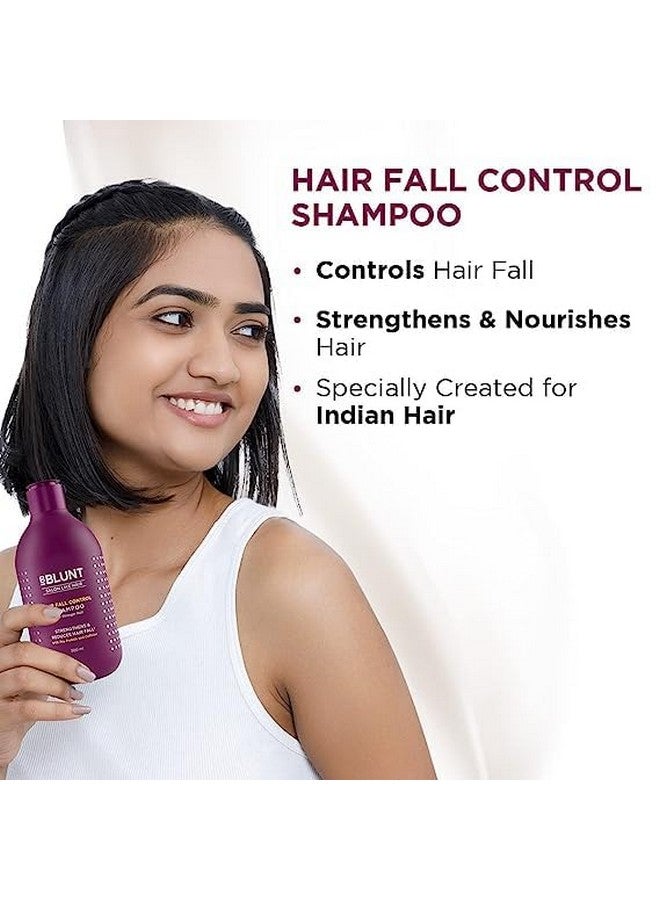 BBLUNT Hair Fall Control Shampoo & Conditioner Combo With Pea Protein & Caffeine For Stronger Hair - (300 Ml + 250Ml) - Image 2