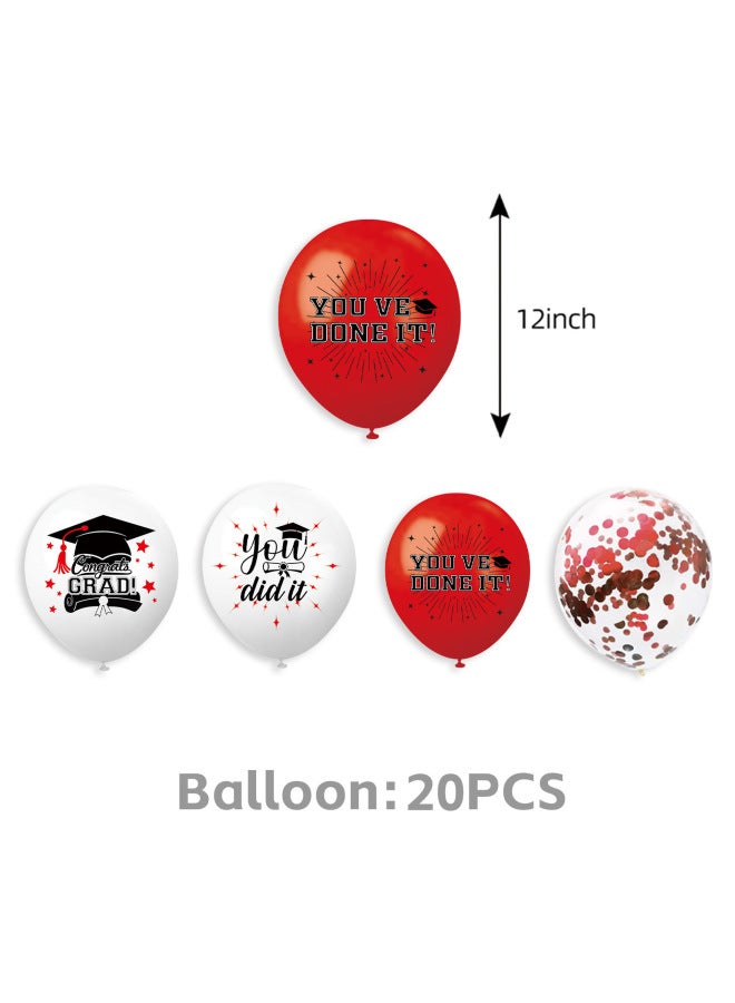Graduation Season Theme Party Supplies: Graduation Door Hanging Banners, Honeycomb Decorations, Balloons, Graduation Party Decorations