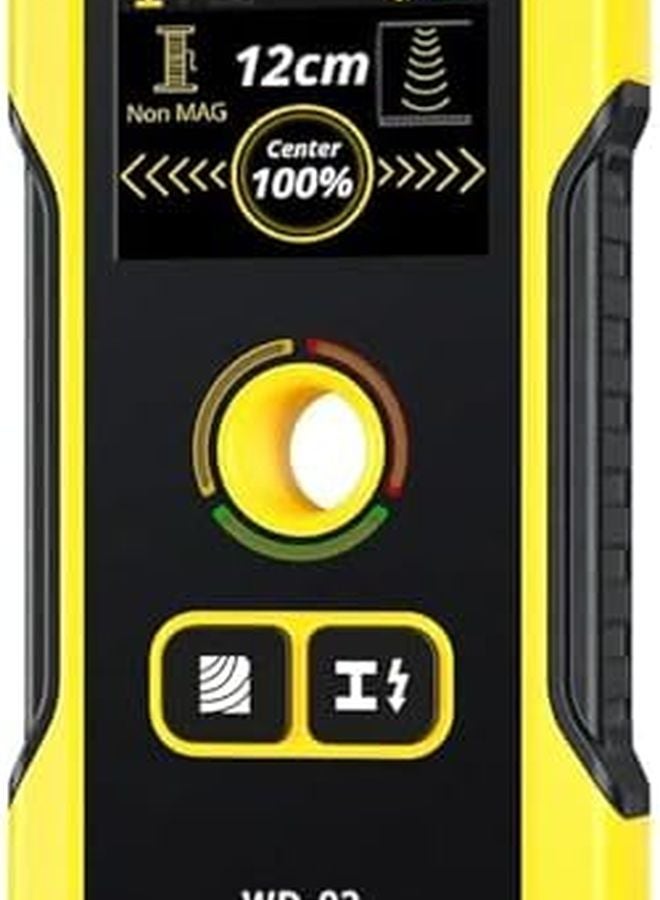 ماسح الحائط للعثور على المسامير، 3 أوضاع للكشف، عمق 120 مم، شاشة عالية الدقة، تصميم فتحة مركزية - Image 1