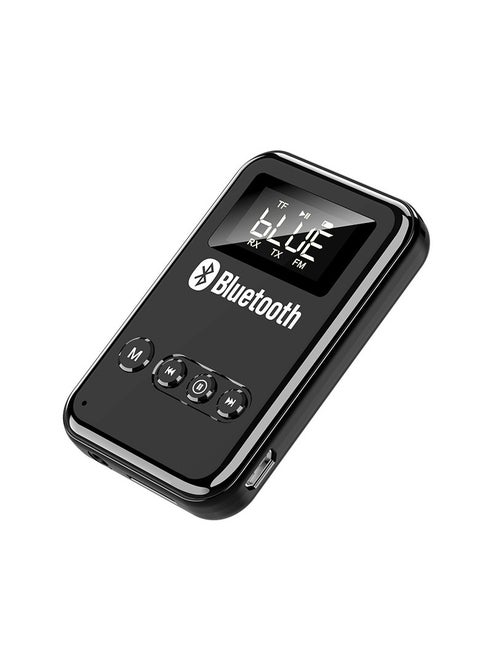 Bluetooth 5.0 Transmitter Receiver, 2 in 1 Bluetooth Wireless Audio Adapter, with LED Display, for TV/PC/Wired Speaker/Headphones/Car Hands-Free Calling