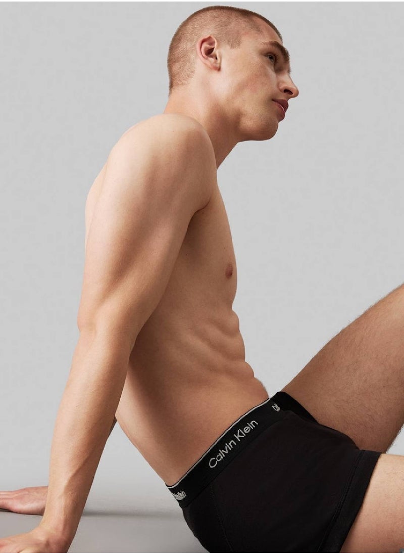 CALVIN KLEIN - Men's 3 Pack Trunks - Cotton, Black - Image 1