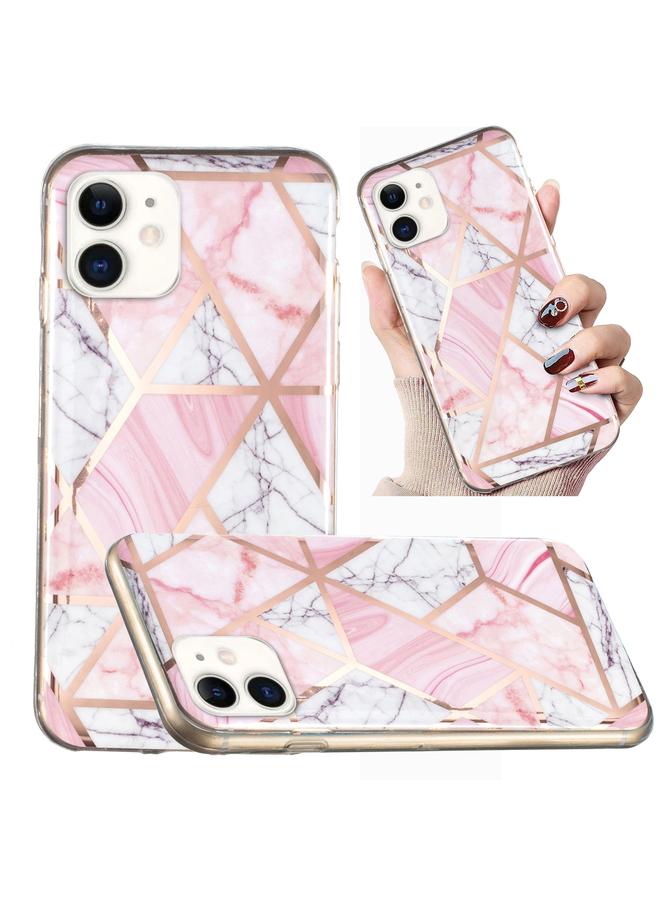 اس-توب جراب لهاتف iPhone 11 مصنوع من مادة TPU بنمط رخامي مطلي بالكهرباء - Image 1