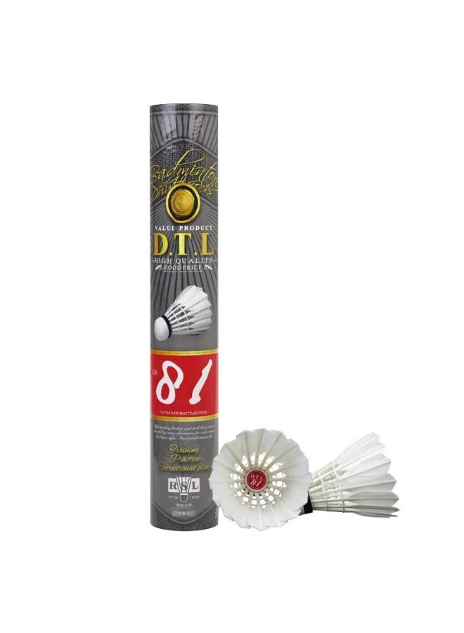 Rsl Badminton Training Practice Compeion Shuttle, Dtl-81, Speed 76, 12 Pieces Per Tube - Image 4