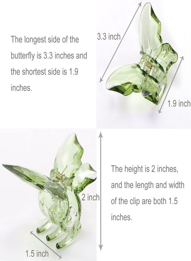 NAISIER Hair Accessories - 3.3 inch Butterfly Hair Claw Clips, Large Sized Jaw Clips for Girls and Women, 5 Pack - Image 4