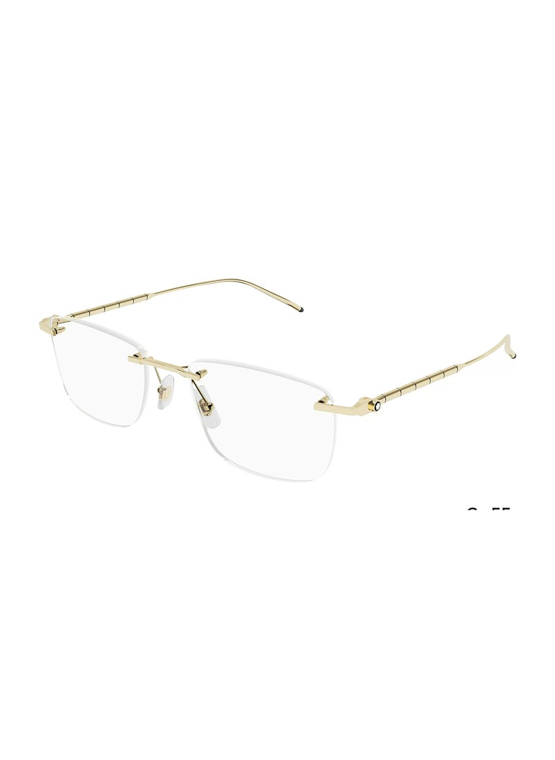 MONTBLANC إطار نظارة طبية مربع للرجال - MB0215O 001 55 - مقاس العدسة: 55 مم  - Image 1