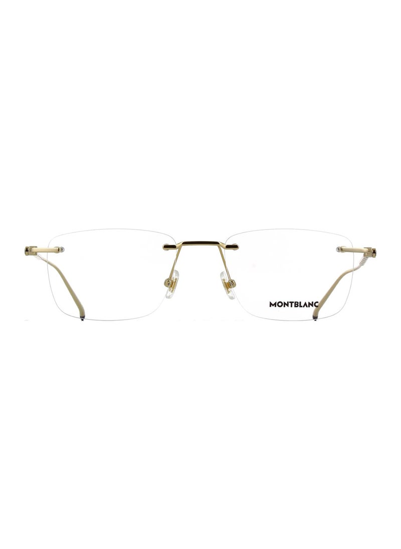 MONTBLANC إطار نظارة طبية مربع للرجال - MB0215O 001 55 - مقاس العدسة: 55 مم  - Image 2
